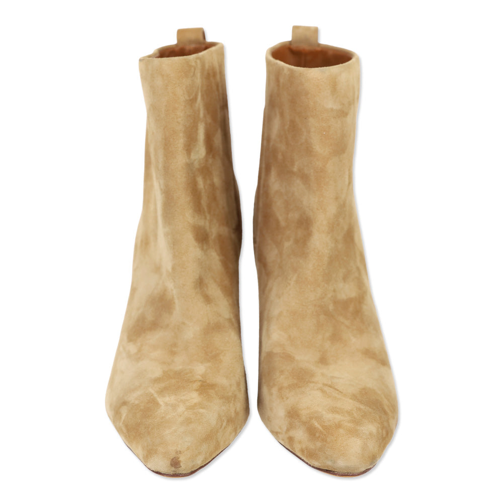 Vince Hillside Dark Amber Suede Heeled Ankle Boot