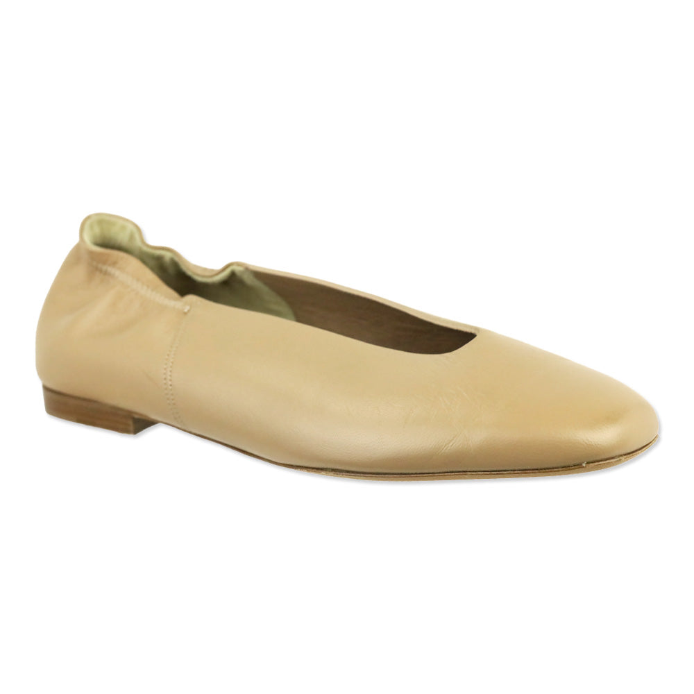 Vince Nude Leather Lorelle Ballet Flats