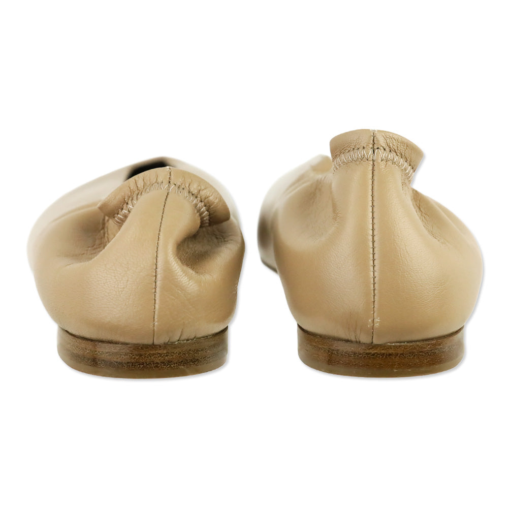 Vince Nude Leather Lorelle Ballet Flats