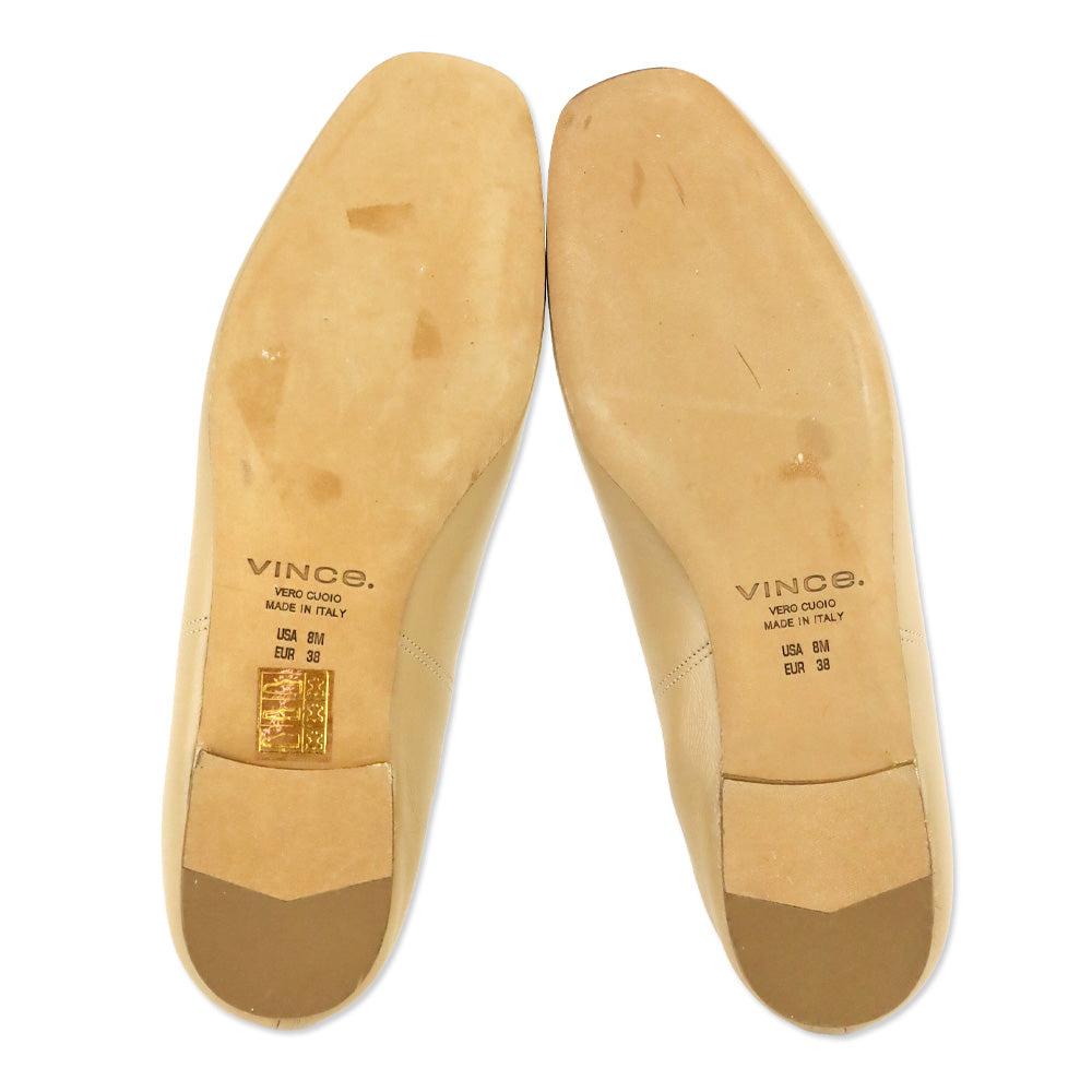 Vince Nude Leather Lorelle Ballet Flats