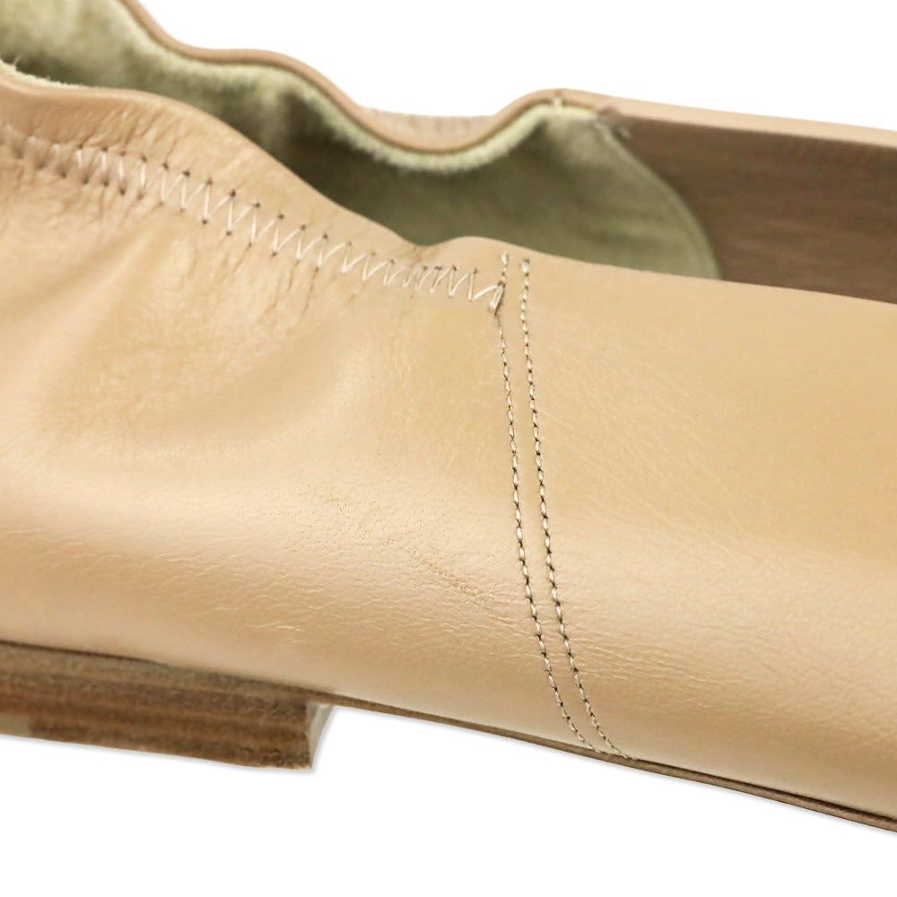 Vince Nude Leather Lorelle Ballet Flats