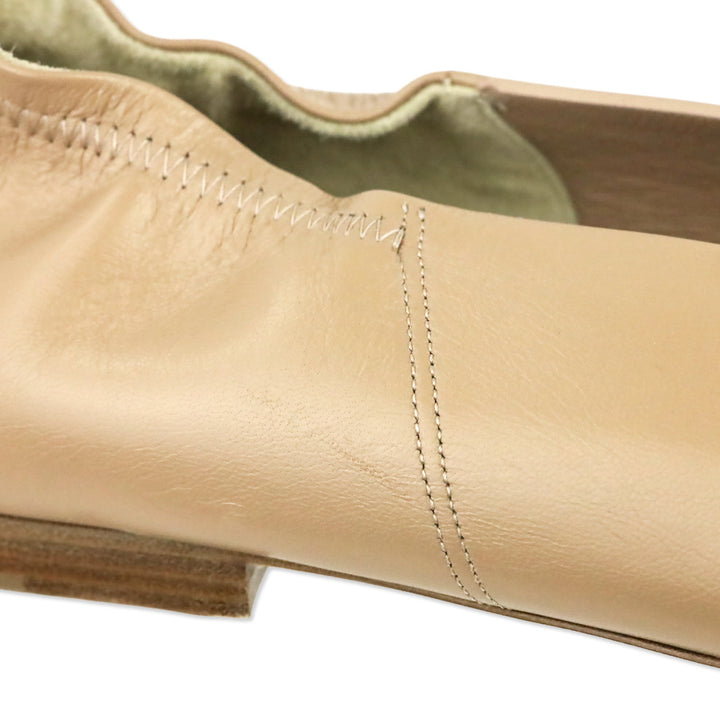 Vince Nude Leather Lorelle Ballet Flats