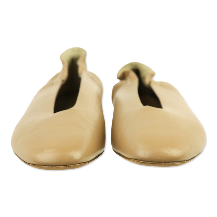Vince Nude Leather Lorelle Ballet Flats