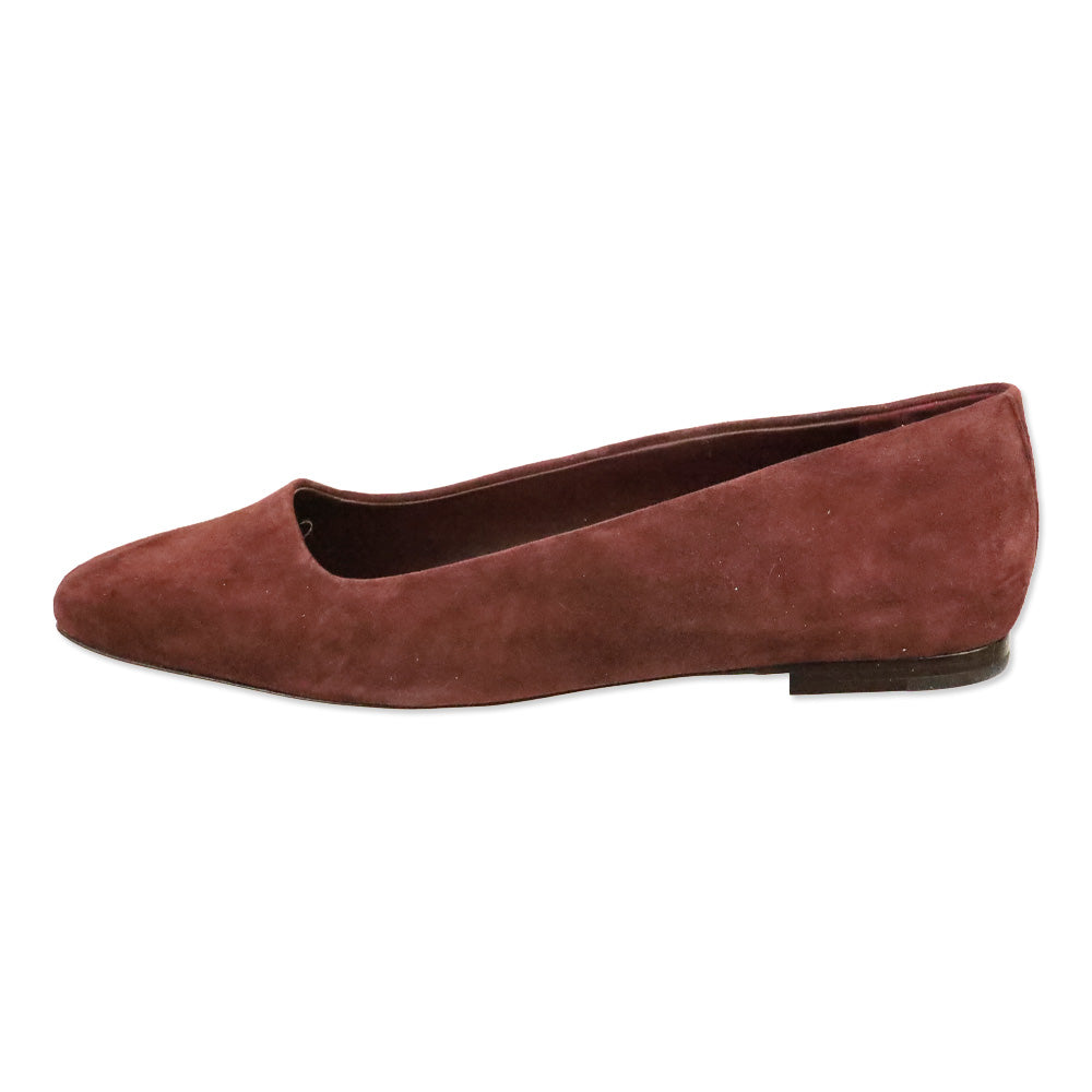 Vince Oxblood Suede Brodi-B Flat
