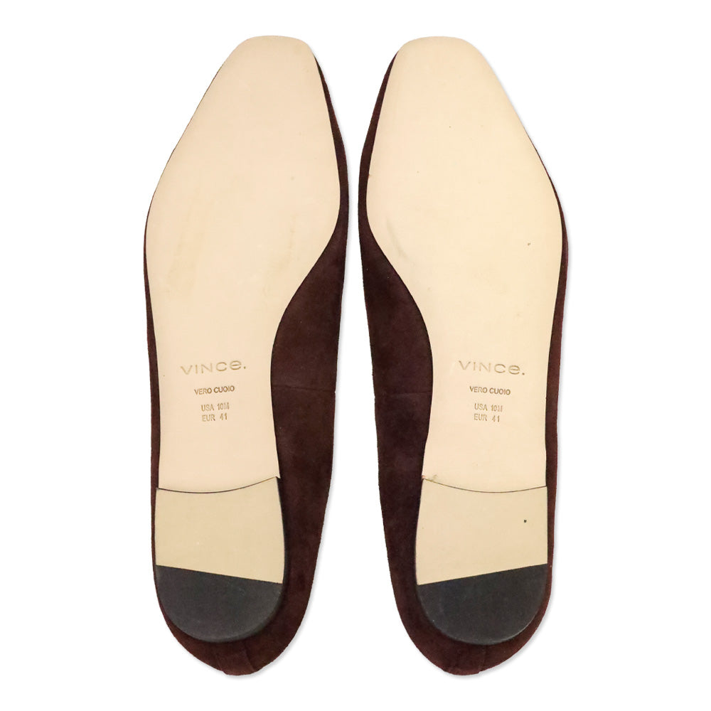 Vince Oxblood Suede Brodi-B Flat