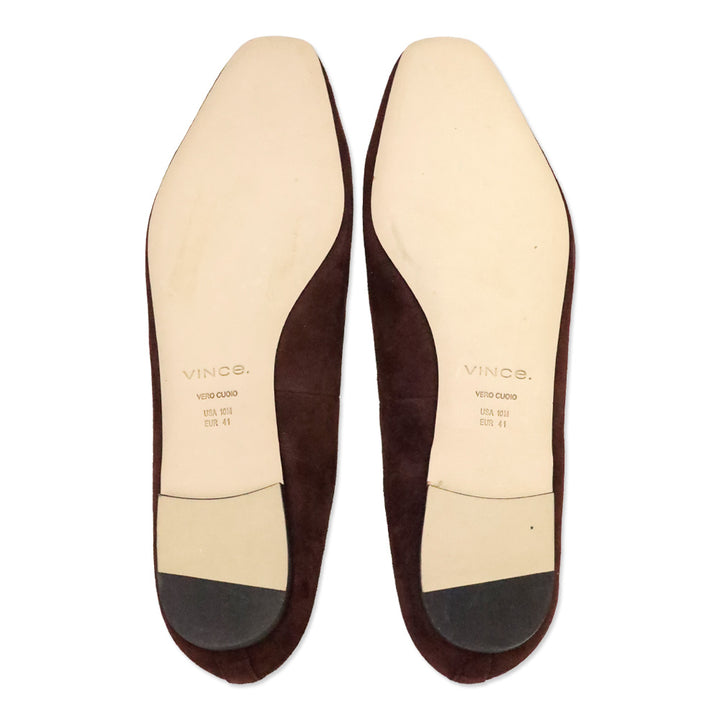 Vince Oxblood Suede Brodi-B Flat