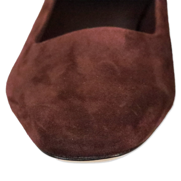 Vince Oxblood Suede Brodi-B Flat