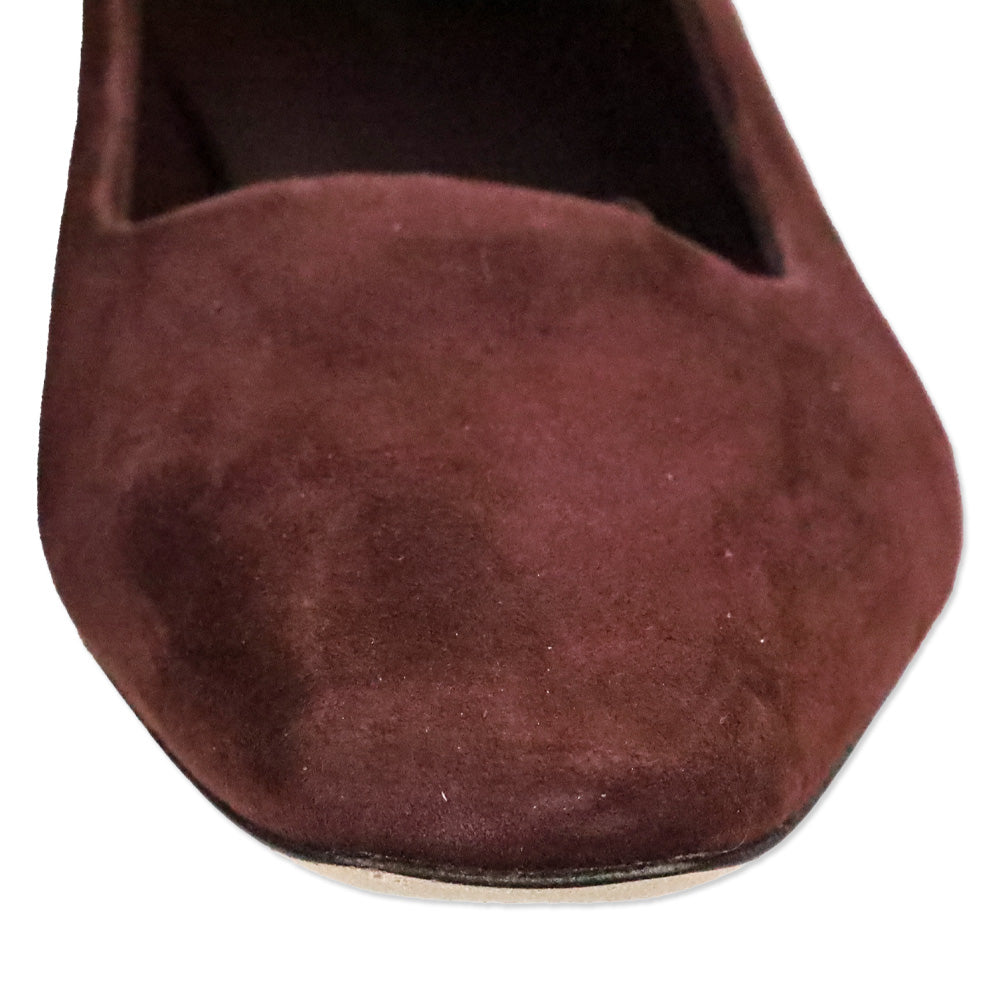 Vince Oxblood Suede Brodi-B Flat