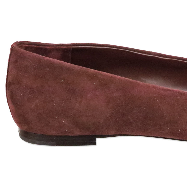Vince Oxblood Suede Brodi-B Flat