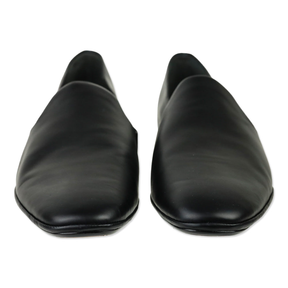 Vince Paz Black Leather Flat