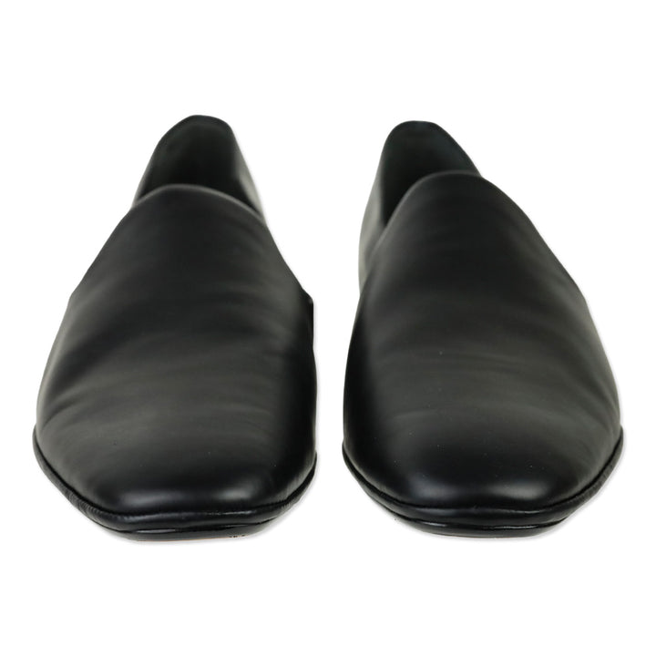 Vince Paz Black Leather Flat