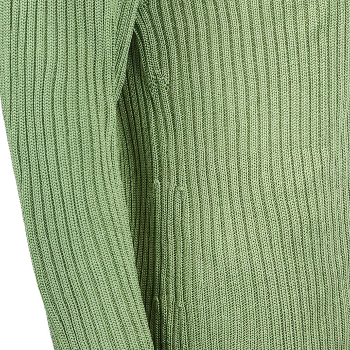 Vince Pistachio Ribbed Knit Collar Cardigan Sweater
