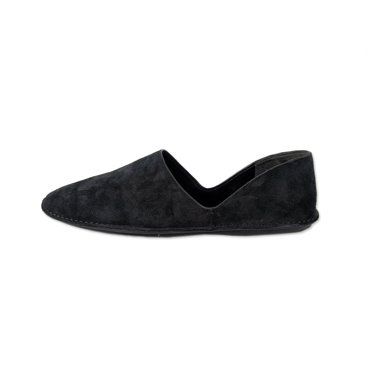 Vince Black Suede Round Toe Flats