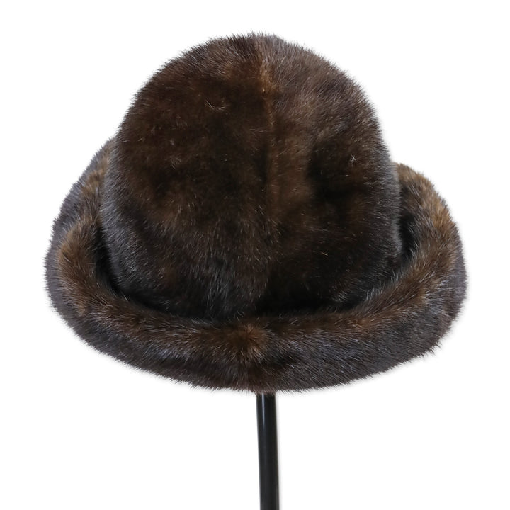 Vincent & Ball Dark Brown Mink Fur Bucket Hat