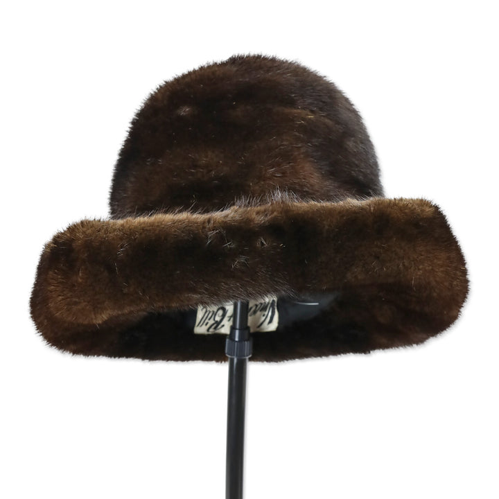Vincent & Ball Dark Brown Mink Fur Bucket Hat
