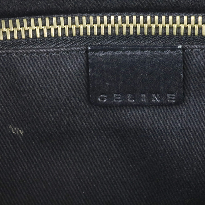Vintage Celine Macadam Triomphe Brown Canvas Shoulder Tote Bag