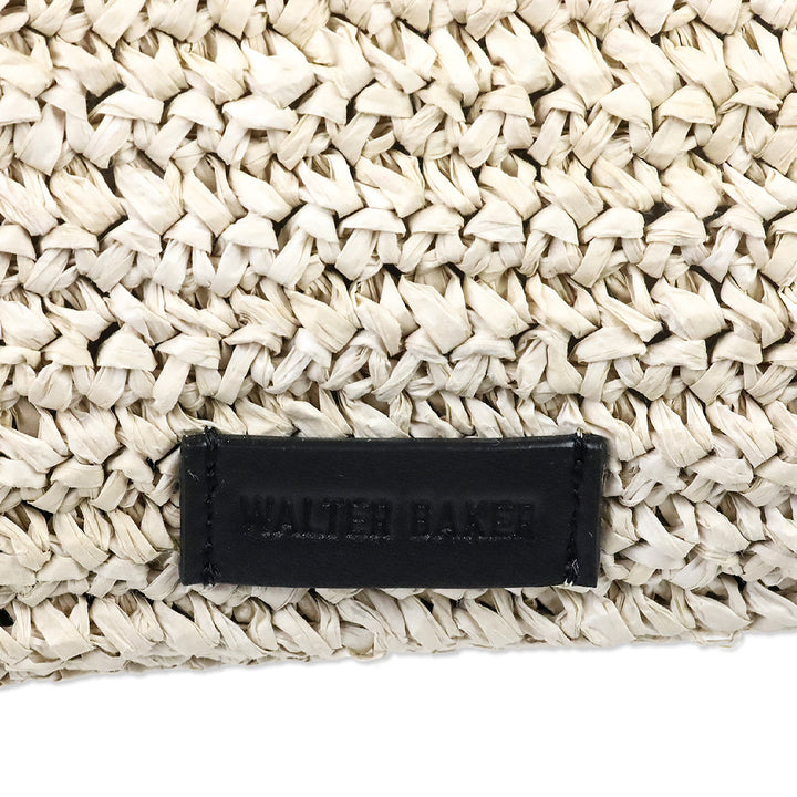 Walter Baker Natural/Black Sailor Raffia Tote