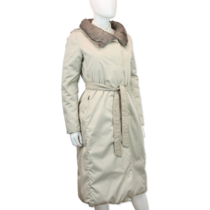 Weekend MaxMara Gray Reversible Down Coat