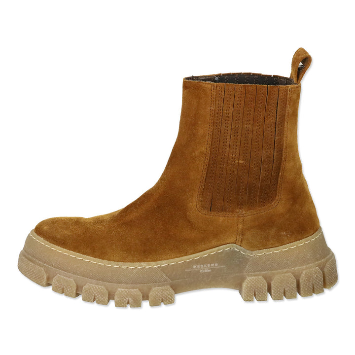 Weekend MaxMara Tan Suede Chelsea Boots