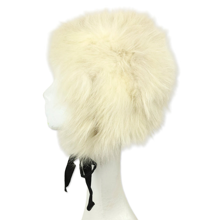 White Fox Fur Trapper Hat