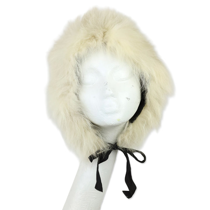 White Fox Fur Trapper Hat