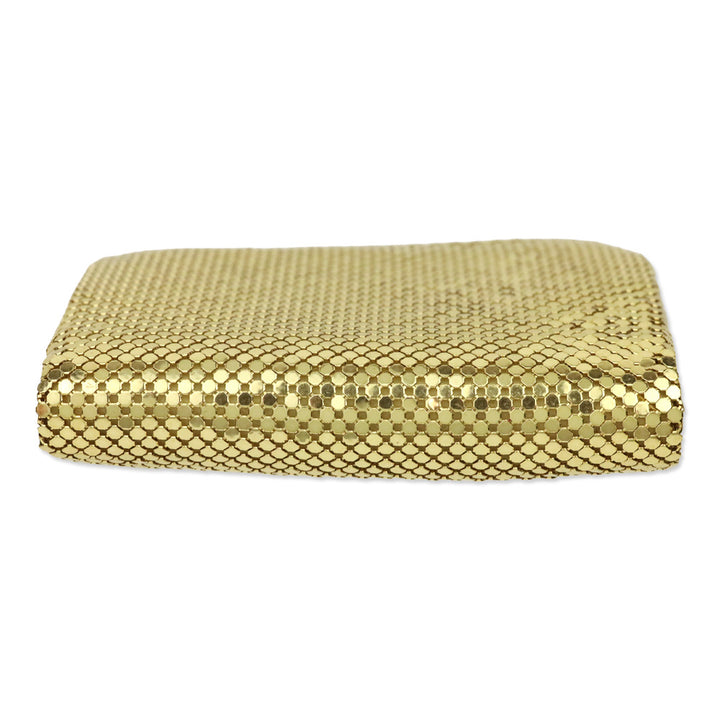 Whiting & Davis Gold Mesh Chainmail Kiss Lock Pouch Bi-fold Wallet