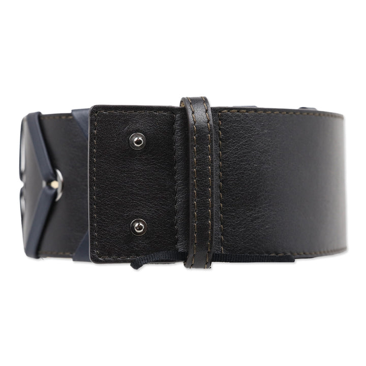 Worth New York Carob Navy Whipstitch Belt