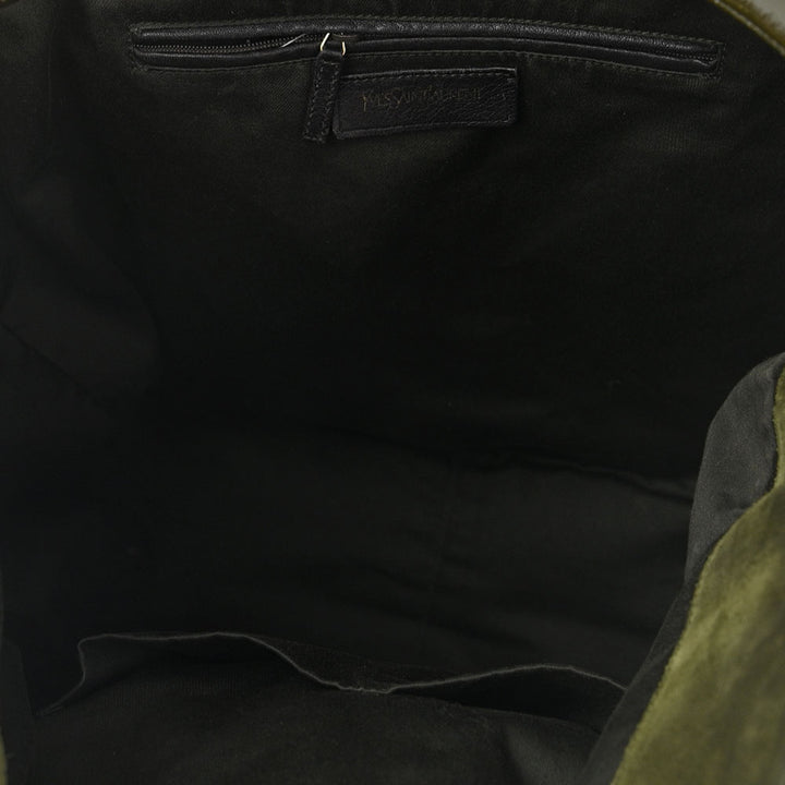 YSL Roady Dark Olive Patent Leather Hobo Bag