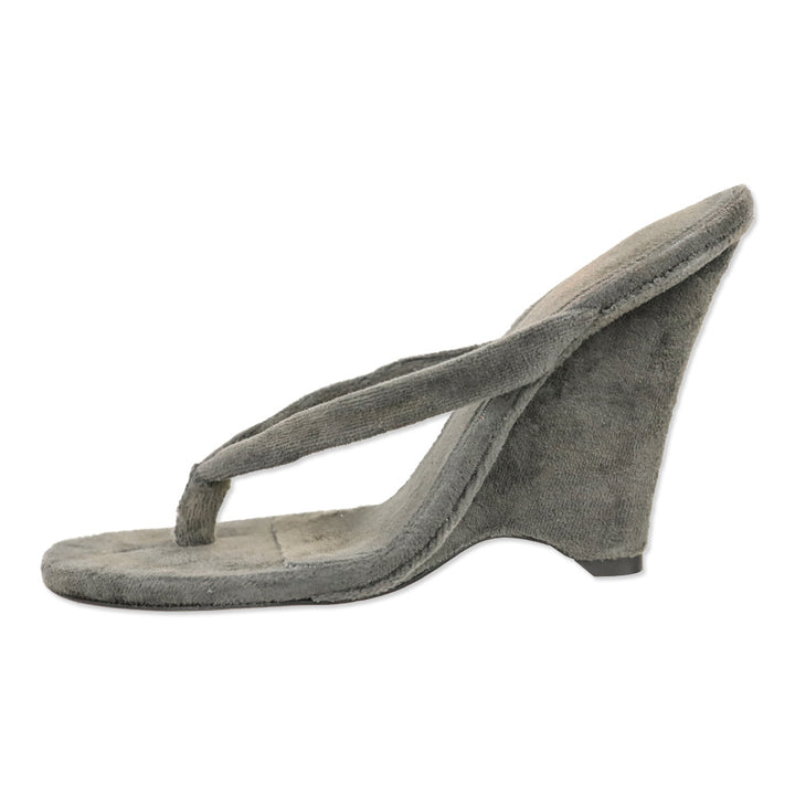 Yeezy Season 8 Core Terry Cloth 100mm Wedge Thong Sandal
