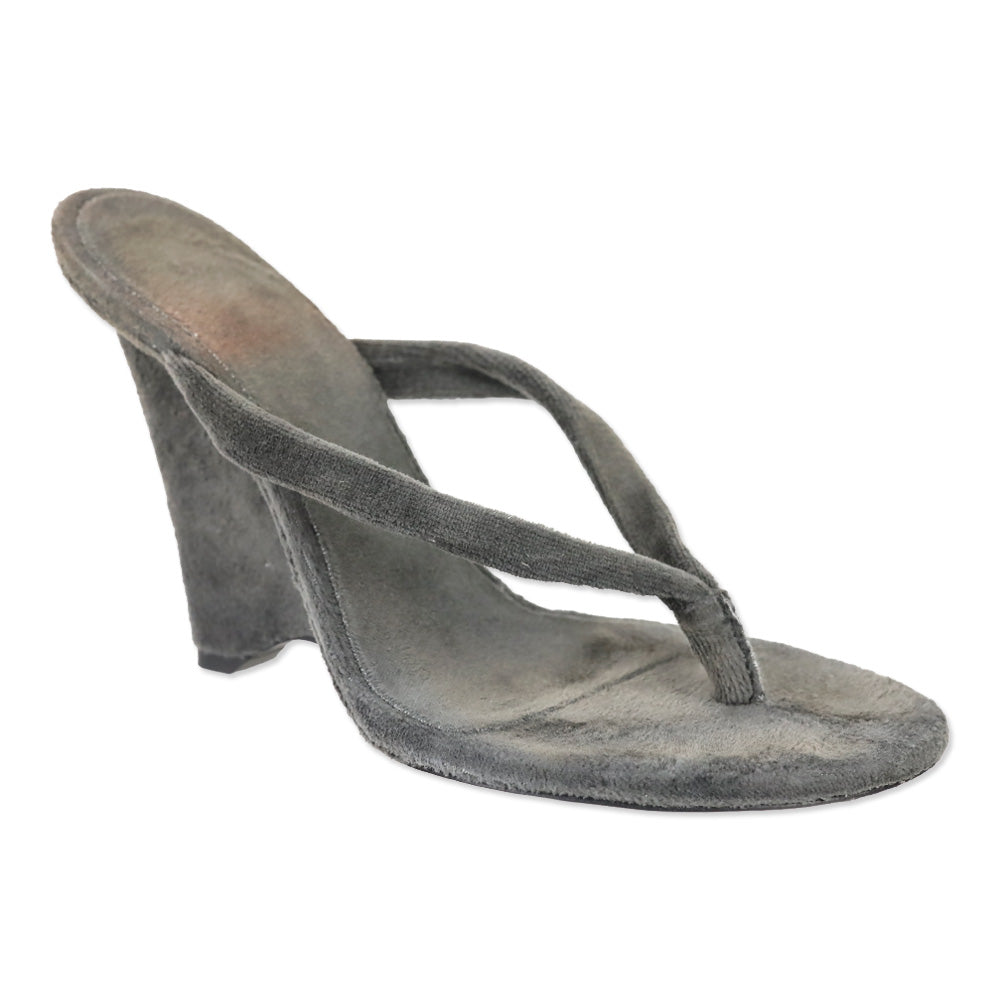Yeezy Season 8 Core Terry Cloth 100mm Wedge Thong Sandal