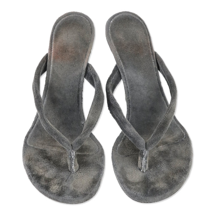 Yeezy Season 8 Core Terry Cloth 100mm Wedge Thong Sandal
