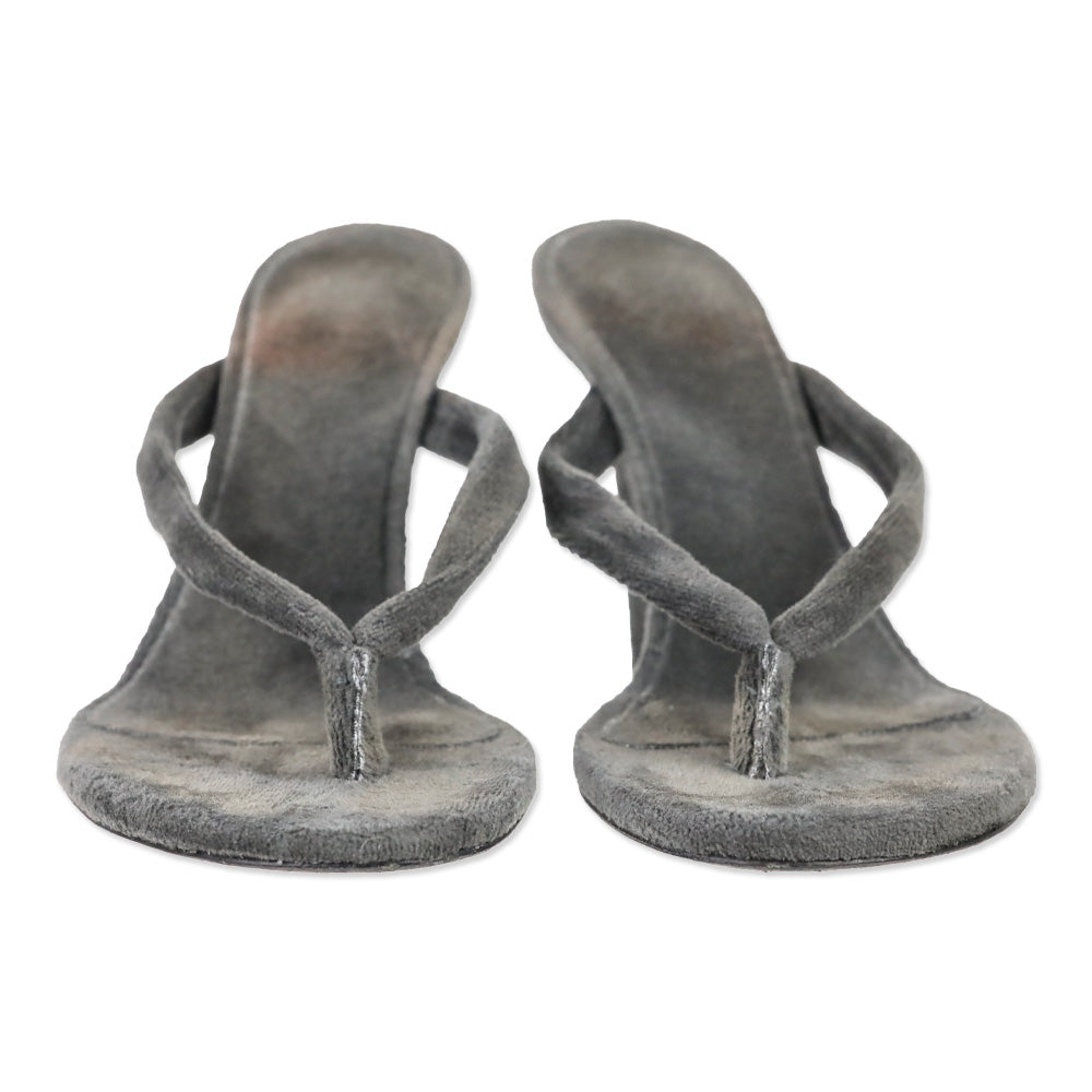 Yeezy Season 8 Core Terry Cloth 100mm Wedge Thong Sandal