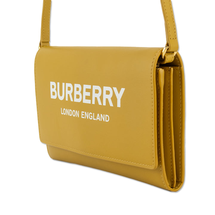 Burberry Mustard Hazelmere Logo Crossbody Bag