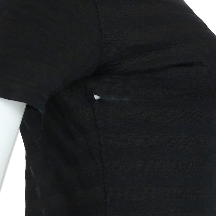 Yohji Yamamoto Black Striped Asymmetric Distressed Long Shirt