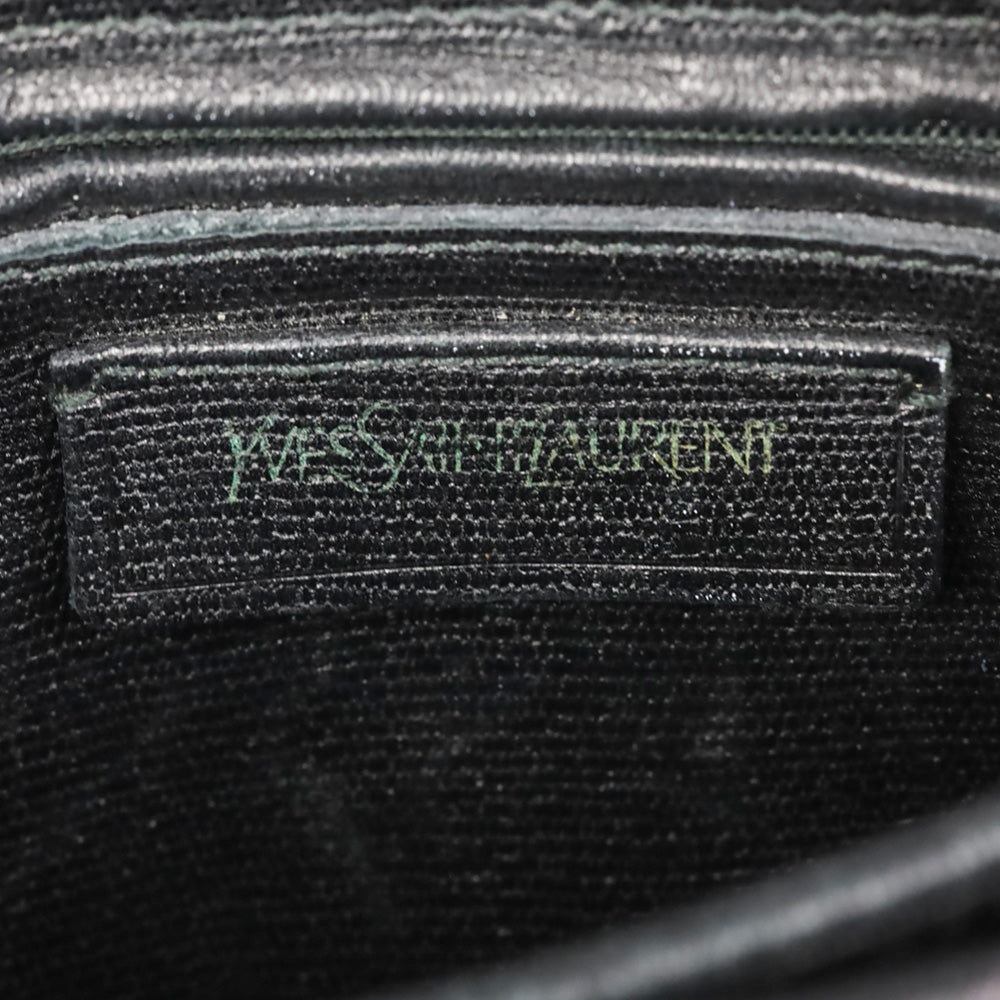 Yves Saint Laurent Black Leather Tortoiseshell Medium ChYc Flap Bag