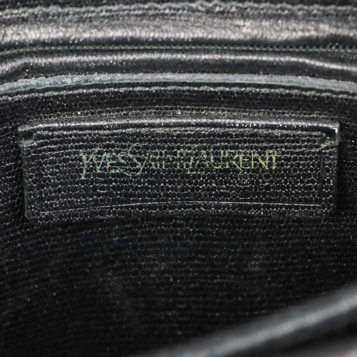 Yves Saint Laurent Black Leather Tortoiseshell Medium ChYc Flap Bag