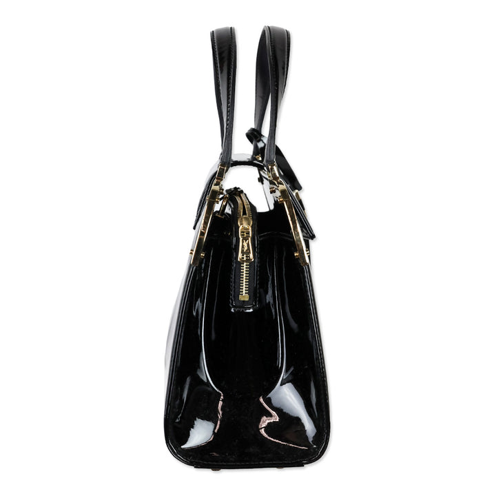 Yves Saint Laurent Black Patent Leather Medium Uptown Bag