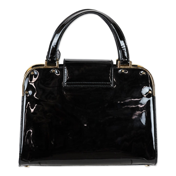 Yves Saint Laurent Black Patent Leather Medium Uptown Bag