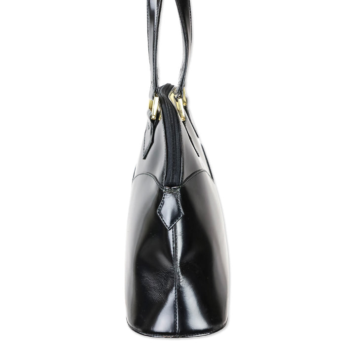 Yves Saint Laurent Black Patent Leather Satchel