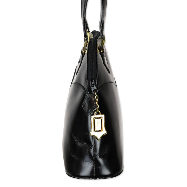 Yves Saint Laurent Black Patent Leather Satchel