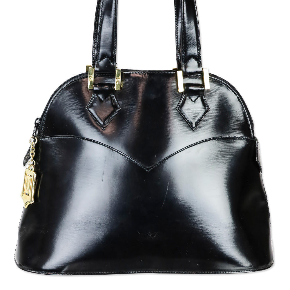 Yves Saint Laurent Black Patent Leather Satchel