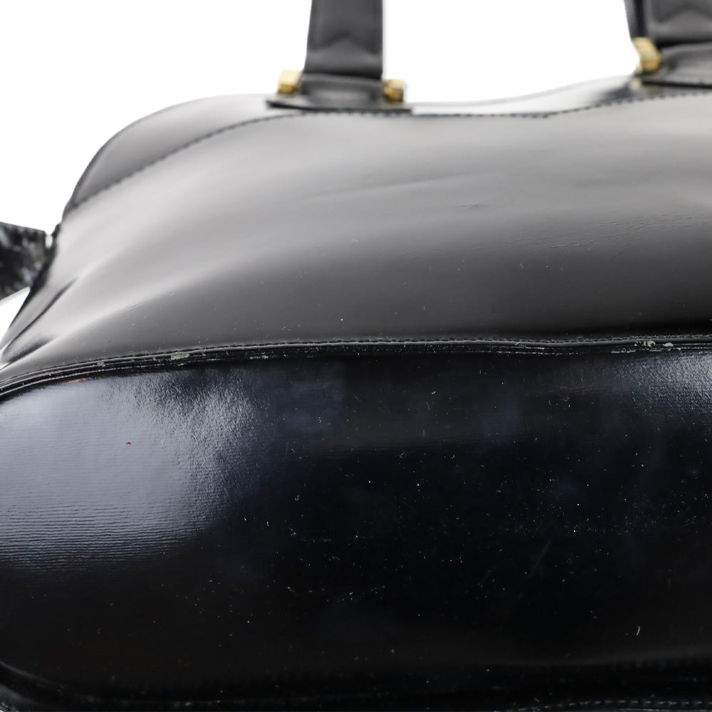 Yves Saint Laurent Black Patent Leather Satchel