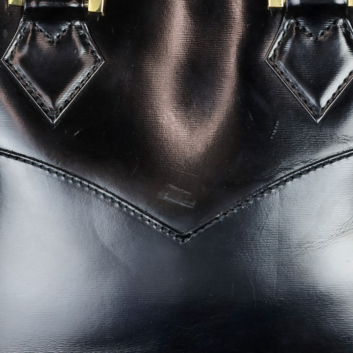 Yves Saint Laurent Black Patent Leather Satchel