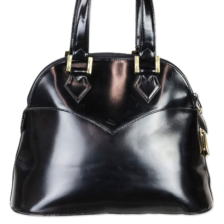 Yves Saint Laurent Black Patent Leather Satchel