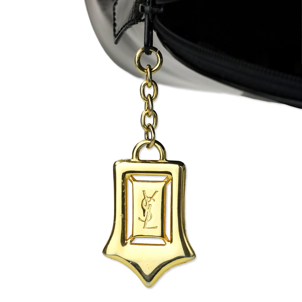 Yves Saint Laurent Black Patent Leather Satchel