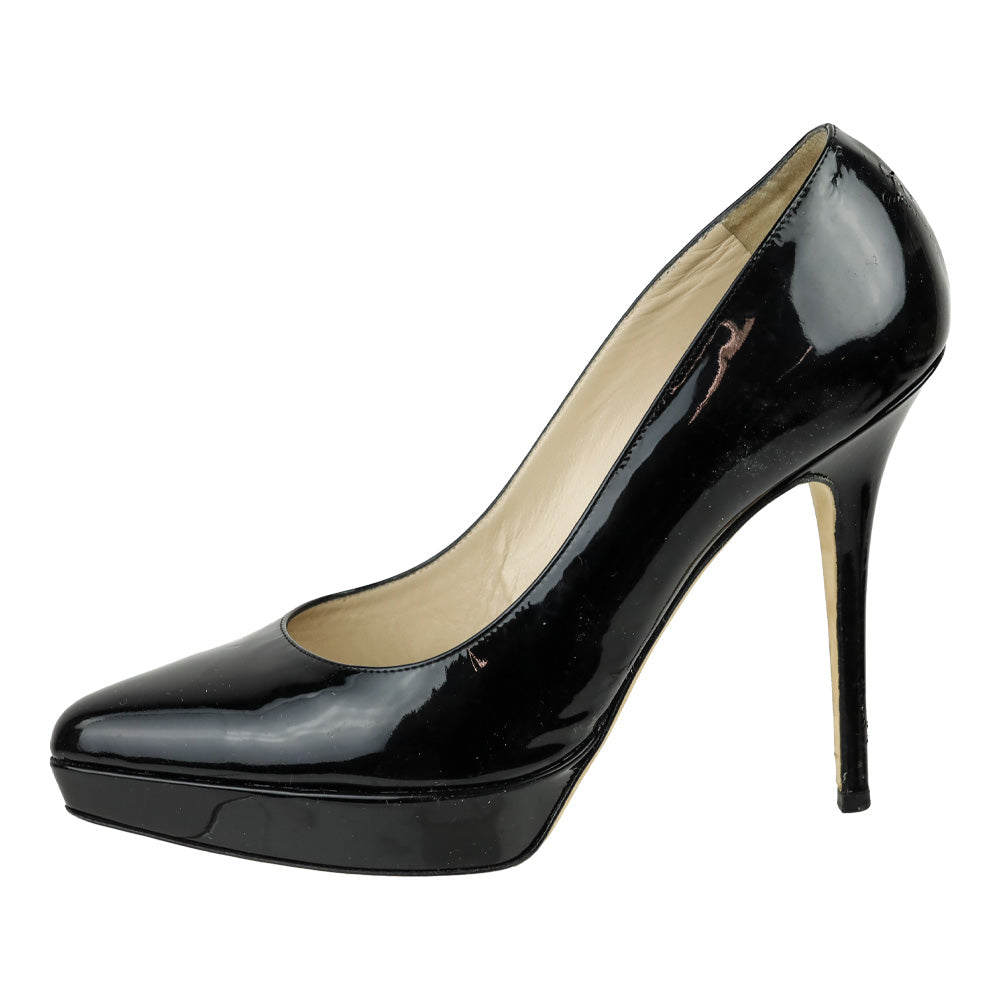 Yves Saint Laurent Black Vitello Vernice Soft Lauren 100 Pump