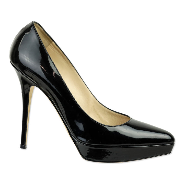 Yves Saint Laurent Black Vitello Vernice Soft Lauren 100 Pump