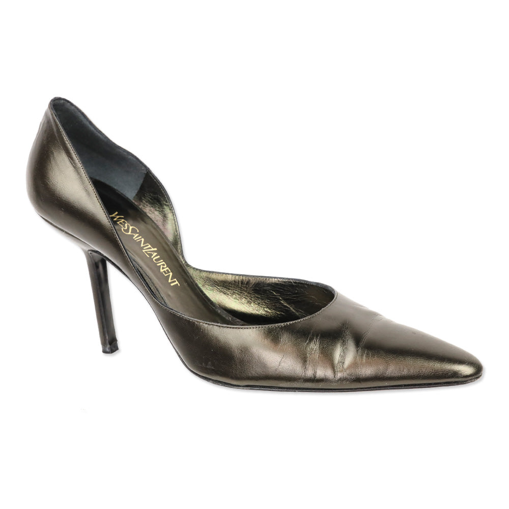 Yves Saint Laurent Black/Brown D'Orsay Pump