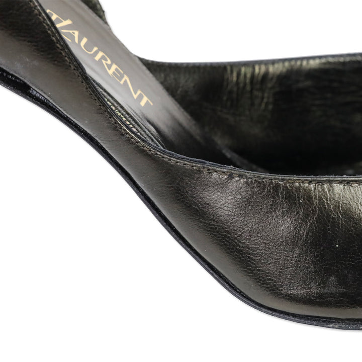 Yves Saint Laurent Black/Brown D'Orsay Pump
