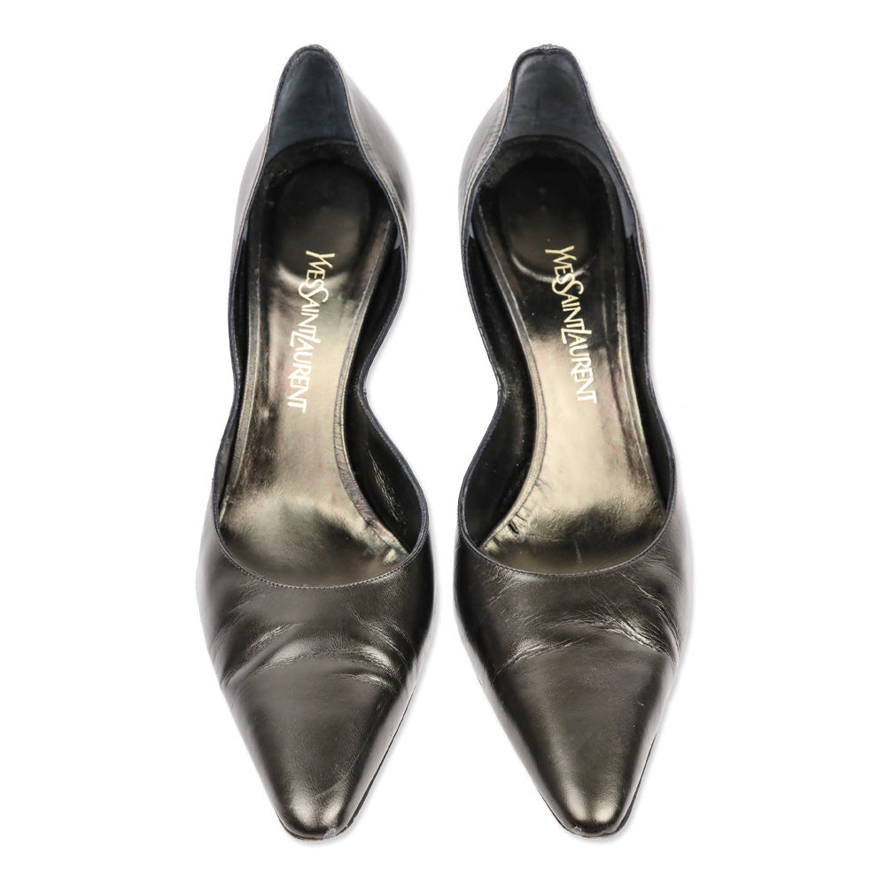 Yves Saint Laurent Black/Brown D'Orsay Pump